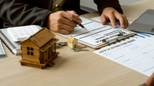 sales representatives offer home purchase contracts to buy a house or apartment