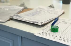 Military PCS inventory worksheets and inventory lot number stickers for household goods on moving day