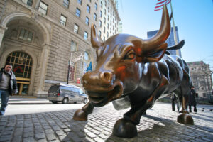 Charging Bull in Lower Manhattan represents the strength and power of the American People
