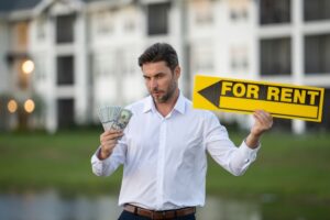 real state agent giving new house key